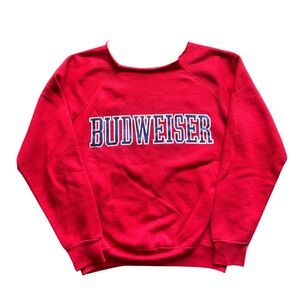 Vintage 80's Discuss Athletics Budweiser Gusset Chopped Crewneck